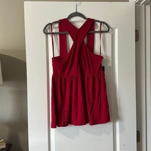 Torrid Red Top- crossed straps